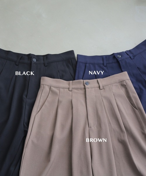 TUTTU（トゥトゥ）の「ルーズシルエット セットアップ 半袖ポケットジップシャツ&ワイドパンツ（セットアップ・メンズ・ネイビー/ブラック/ブラウン・S/M/L）」の9枚目の写真