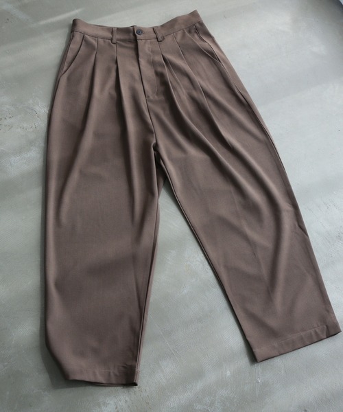 TUTTU（トゥトゥ）の「ルーズシルエット セットアップ 半袖ポケットジップシャツ&ワイドパンツ（セットアップ・メンズ・ネイビー/ブラック/ブラウン・S/M/L）」の7枚目の写真