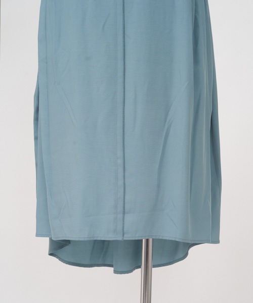 AS KNOW AS de base（アズノゥアズドゥバズ）の「トロミ切り替えワンピース（チュニック・レディース・ブラック/ライトグレー/サックスブルー・FREE）」の12枚目の写真