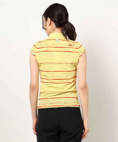 ZOY(ゾーイ)の「《ZOY》WOMENS サーフボーダー キャップスリーブポロ(ポロシャツ・レディース・イエロー/ターコイズブルー・40/36/38)」の4枚目の写真