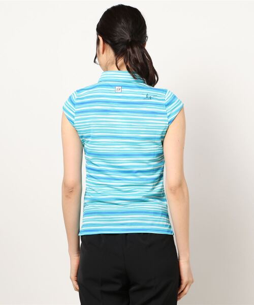 ZOY(ゾーイ)の「《ZOY》WOMENS サーフボーダー キャップスリーブポロ(ポロシャツ・レディース・イエロー/ターコイズブルー・40/36/38)」の5枚目の写真