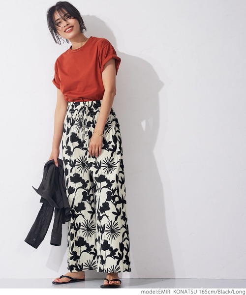 FETICO 花柄 モノトーン パンツ FETICO 花柄 モノトーン パンツ 楽天市場】花柄モノトーンワイドパンツ