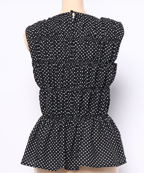 SHEL'TTER ORIGINAL（シェルターオリジナル）の「シャーリングノースリーブブラウス（タンクトップ・レディース・ブルー/ブラウン/ブラック系その他・FREE）」の5枚目の写真