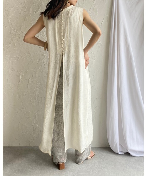 『ST.JOHN』 セントジョン （ＸＬ） ノースリーブワンピ シルク95％ ST.JOHN』 セントジョン （XL） ノースリーブワンピ シルク95％