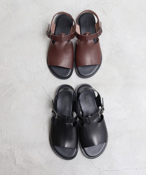 bulle de savon(ビュルデサボン)の「ENESS サンダル(サンダル・レディース・ダークブラウン/ブラック・38/36/37)」の6枚目の写真