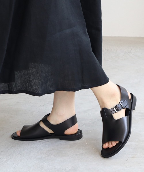 bulle de savon(ビュルデサボン)の「ENESS サンダル(サンダル・レディース・ダークブラウン/ブラック・38/36/37)」の21枚目の写真