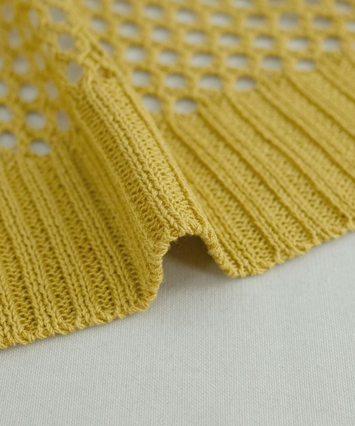 ＡＮＤＪ（アンドジェイ）の「2WAY透かし編みリネンタッチニットベスト（ベスト・レディース・グリーン/マスタード/ブラック/アイボリー・M）」の12枚目の写真