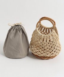 VIOLAd'ORO | VIOLAｄ′OROヴィオラドーロ/巾着インナー付きアバカ素材編み込みカゴBAG(かごバッグ)