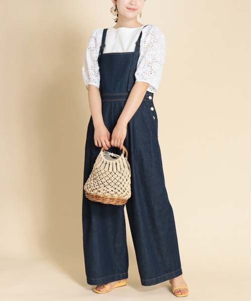 VIOLAd'ORO（ヴィオラドーロ）の「VIOLAｄ′OROヴィオラドーロ/巾着インナー付きアバカ素材編み込みカゴBAG（かごバッグ・レディース・ブラウン/ナチュラル・FREE）」の3枚目の写真