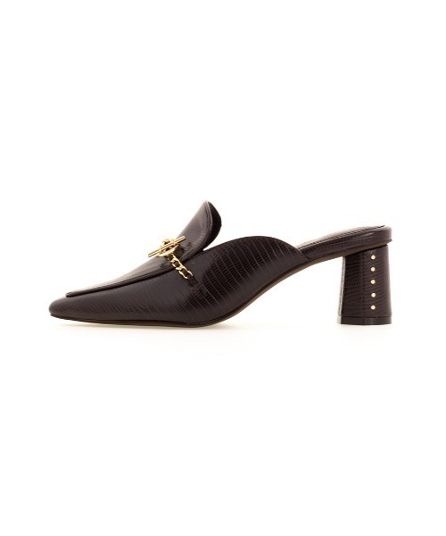 RANDA（ランダ）の「ヒールデザインチェーンミュールパンプス（パンプス・レディース・ダークブラウン/グリーン/クリーム・LL/M/L/S）」の5枚目の写真