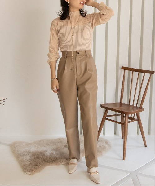 RANDA（ランダ）の「ヒールデザインチェーンミュールパンプス（パンプス・レディース・ダークブラウン/グリーン/クリーム・LL/M/L/S）」の19枚目の写真