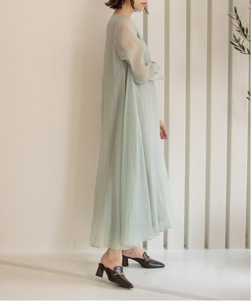 RANDA（ランダ）の「ヒールデザインチェーンミュールパンプス（パンプス・レディース・ダークブラウン/グリーン/クリーム・LL/M/L/S）」の20枚目の写真