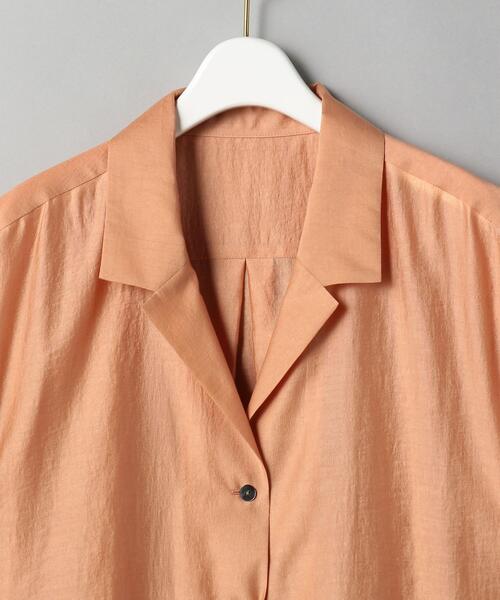 BEAUTY&YOUTH UNITED ARROWS（ビューティーアンドユースユナイテッドアローズ）の「BY オープンカラー5分袖シャツ◆（シャツ/ブラウス・レディース・ダークブラウン/シャーベット/ライム・FREE）」の14枚目の写真