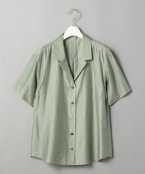 BEAUTY&YOUTH UNITED ARROWS（ビューティーアンドユースユナイテッドアローズ）の「BY オープンカラー5分袖シャツ◆（シャツ/ブラウス・レディース・ダークブラウン/シャーベット/ライム・FREE）」の19枚目の写真