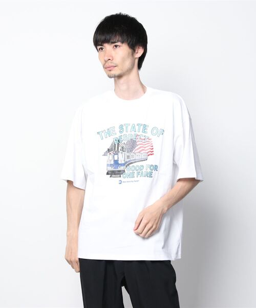 Wego 別注mtaプリントビッグシルエット半袖tシャツ