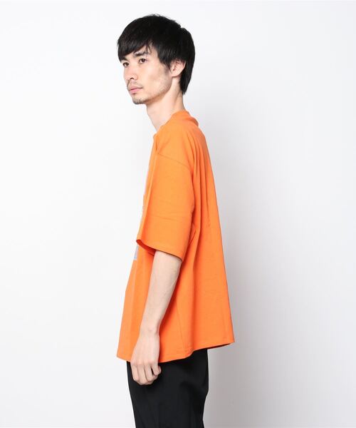 WEGO(ウィゴー)の「∴WEGO/別注MTAプリントビッグシルエット半袖Tシャツ(Tシャツ/カットソー・メンズ・ホワイト/ダークグリーン/オレンジ/ブルー・MEDIUM/LARGE)」の6枚目の写真