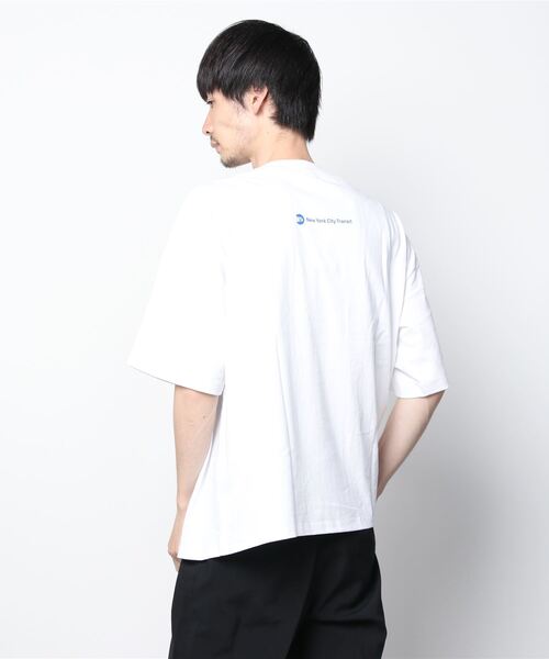 WEGO(ウィゴー)の「∴WEGO/別注MTAプリントビッグシルエット半袖Tシャツ(Tシャツ/カットソー・メンズ・ホワイト/ダークグリーン/オレンジ/ブルー・MEDIUM/LARGE)」の8枚目の写真