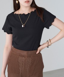 Chaco closet | リブボートネックメロー仕立てカットソー(Tシャツ/カットソー)