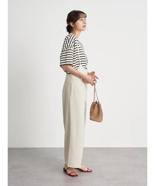 earth music&ecology（アースミュージックアンドエコロジー）の「リネン混サロペット ＊（サロペット/オーバーオール・レディース・ベージュ/ホワイト系その他2/ブラック・L/M）」の17枚目の写真