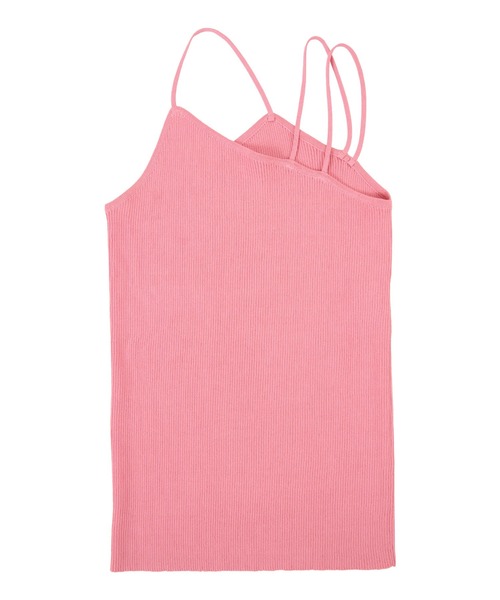 titivate（ティティベイト）の「ｱｼﾝﾒﾄﾘｰﾃﾞｻﾞｲﾝﾆｯﾄｷｬﾐｿｰﾙ（キャミソール・レディース・ブラック/レッド/ピンク/グリーン/グレイッシュベージュ・S/M）」の8枚目の写真