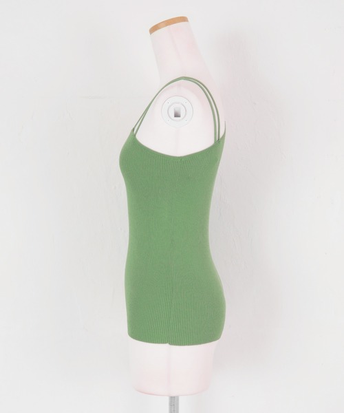 titivate（ティティベイト）の「ｱｼﾝﾒﾄﾘｰﾃﾞｻﾞｲﾝﾆｯﾄｷｬﾐｿｰﾙ（キャミソール・レディース・ブラック/レッド/ピンク/グリーン/グレイッシュベージュ・S/M）」の18枚目の写真