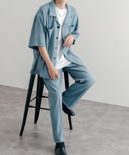 epnok(エプノック)の「オープンカラーCPOシャツ(シャツ/ブラウス・メンズ・ブラック/ブルーグレー/ナチュラル・SMALL/MEDIUM/LARGE)」の2枚目の写真