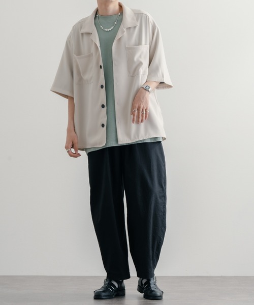 epnok(エプノック)の「オープンカラーCPOシャツ(シャツ/ブラウス・メンズ・ブラック/ブルーグレー/ナチュラル・SMALL/MEDIUM/LARGE)」の5枚目の写真