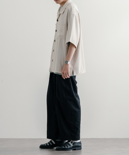 epnok(エプノック)の「オープンカラーCPOシャツ(シャツ/ブラウス・メンズ・ブラック/ブルーグレー/ナチュラル・SMALL/MEDIUM/LARGE)」の7枚目の写真