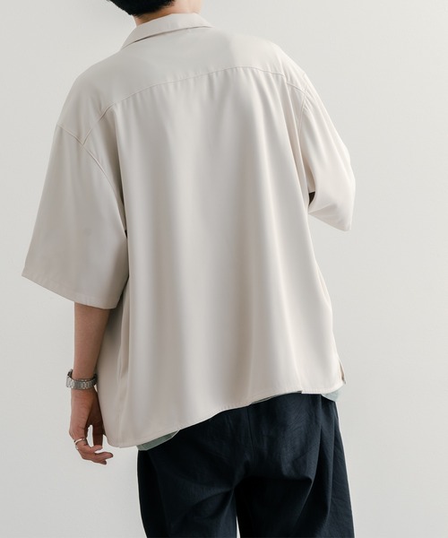 epnok(エプノック)の「オープンカラーCPOシャツ(シャツ/ブラウス・メンズ・ブラック/ブルーグレー/ナチュラル・SMALL/MEDIUM/LARGE)」の4枚目の写真