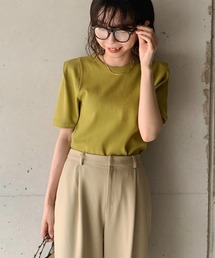 CAPRICIEUX LE'MAGE | 肩タックリブＴシャツ(Tシャツ/カットソー)