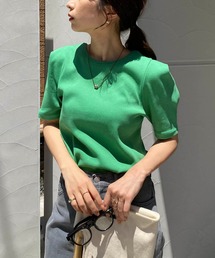 CAPRICIEUX LE'MAGE | 肩タックリブＴシャツ(Tシャツ/カットソー)