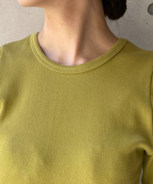 CAPRICIEUX LE'MAGE（カプリシューレマージュ）の「肩タックリブＴシャツ（Tシャツ/カットソー・レディース・ホワイト/ブラック/グリーン系その他/グリーン/ブラウン・FREE）」の17枚目の写真