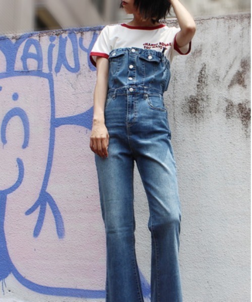 one way（ワンウェイ）の「【oneway Jeans】BACKリボンデニムサロペット（サロペット/オーバーオール・レディース・ライトブルー/ダークブルー・S/M）」の15枚目の写真