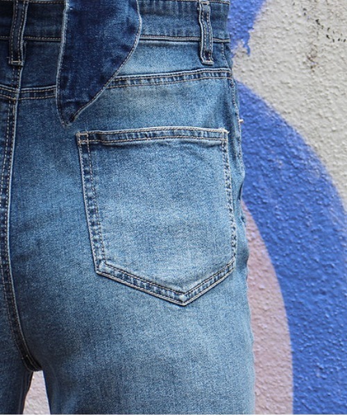 one way（ワンウェイ）の「【oneway Jeans】BACKリボンデニムサロペット（サロペット/オーバーオール・レディース・ライトブルー/ダークブルー・S/M）」の11枚目の写真