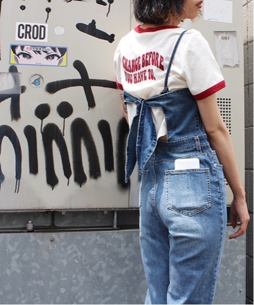 one way（ワンウェイ）の「【oneway Jeans】BACKリボンデニムサロペット（サロペット/オーバーオール・レディース・ライトブルー/ダークブルー・S/M）」の13枚目の写真