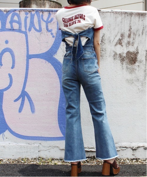 one way（ワンウェイ）の「【oneway Jeans】BACKリボンデニムサロペット（サロペット/オーバーオール・レディース・ライトブルー/ダークブルー・S/M）」の16枚目の写真