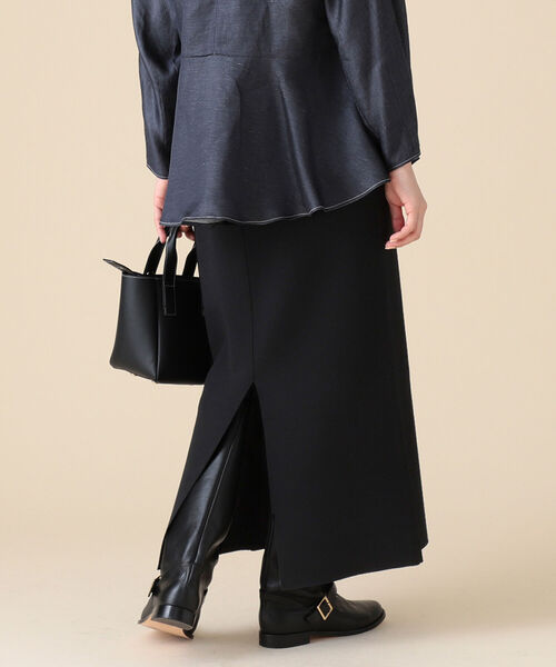 Demi-Luxe BEAMS（デミルクス ビームス）の「Demi-Luxe BEAMS / ミラノリブ ロング タイトスカート（スカート・レディース・ブラック/ベージュ/サックスブルー・38/36）」の11枚目の写真
