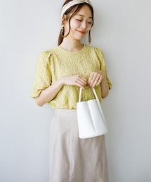 haco!（ハコ）の「わたしが作ったわたしから 解き放ってくれたあなたの前では。素直になりたい日の パフスリーブトップス by you made me（Tシャツ/カットソー）」