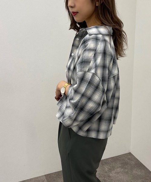 apres jour mignon(アプレジュールミニョン)の「アソート柄ショートシャツ 【ZOZOTOWN限定アイテム】(シャツ/ブラウス・レディース・その他/ブラック系その他2/グレー系その他/グリーン系その他/ブルー系その他・X-LARGE/フリー)」の14枚目の写真