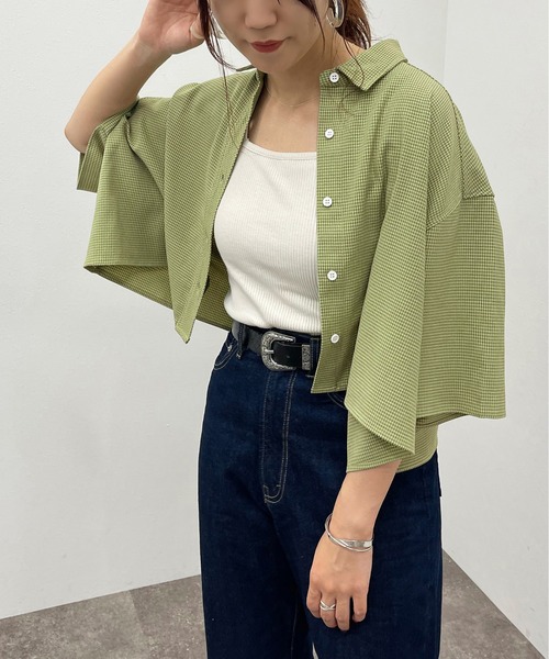 apres jour mignon(アプレジュールミニョン)の「アソート柄ショートシャツ 【ZOZOTOWN限定アイテム】(シャツ/ブラウス・レディース・その他/ブラック系その他2/グレー系その他/グリーン系その他/ブルー系その他・X-LARGE/フリー)」の19枚目の写真