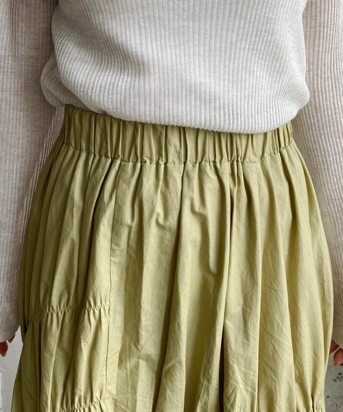 CAPRICIEUX LE'MAGE(カプリシューレマージュ)の「アシメギャザースカート(スカート・レディース・ブラック/ブラウン/イエロー・FREE)」の7枚目の写真