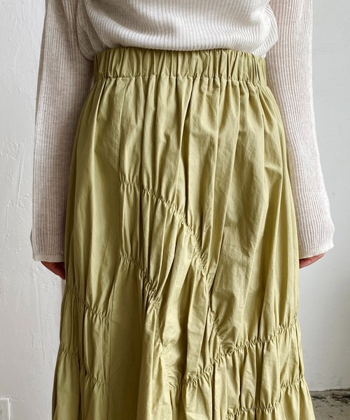 CAPRICIEUX LE'MAGE(カプリシューレマージュ)の「アシメギャザースカート(スカート・レディース・ブラック/ブラウン/イエロー・FREE)」の9枚目の写真