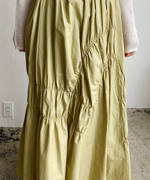 CAPRICIEUX LE'MAGE(カプリシューレマージュ)の「アシメギャザースカート(スカート・レディース・ブラック/ブラウン/イエロー・FREE)」の10枚目の写真