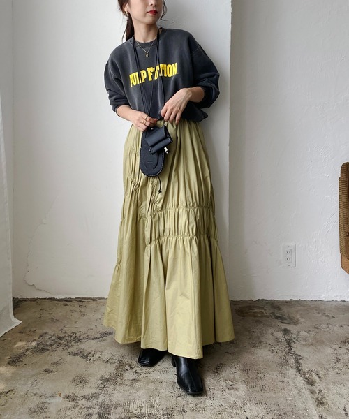 CAPRICIEUX LE'MAGE(カプリシューレマージュ)の「アシメギャザースカート(スカート・レディース・ブラック/ブラウン/イエロー・FREE)」の15枚目の写真