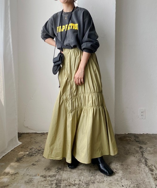 CAPRICIEUX LE'MAGE(カプリシューレマージュ)の「アシメギャザースカート(スカート・レディース・ブラック/ブラウン/イエロー・FREE)」の18枚目の写真