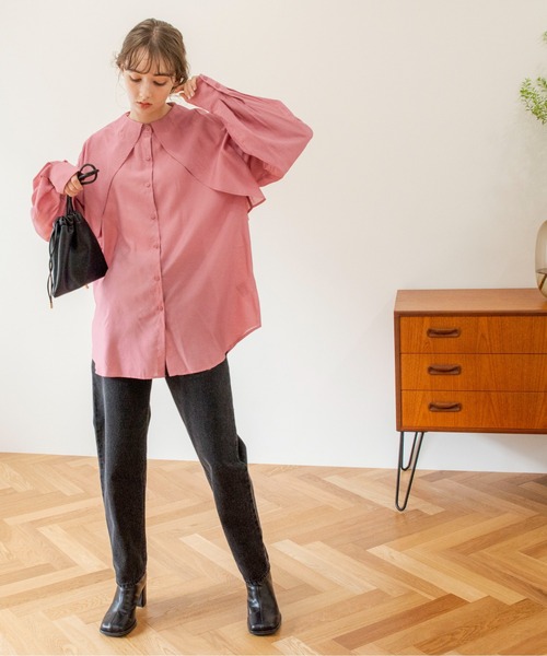 ANGIE(アンジー)の「ハイウエストスリムテーパードデニムパンツ(デニムパンツ・レディース・ブラック/ネイビー/ブルー・SMALL/MEDIUM/LARGE)」の4枚目の写真