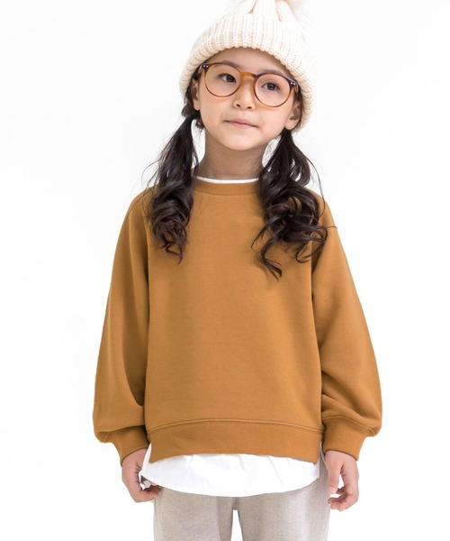 SUNDAYS SUN(サンデイズ サン)の「レイヤードトレーナー(スウェット・キッズ・チャコール/テラコッタ/キャメル/ブルー系その他・100/110/90/140/130/80/120)」の4枚目の写真