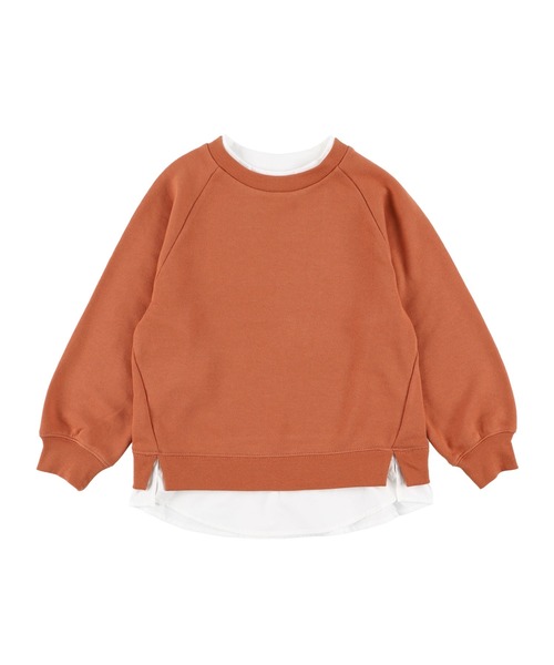 SUNDAYS SUN(サンデイズ サン)の「レイヤードトレーナー(スウェット・キッズ・チャコール/テラコッタ/キャメル/ブルー系その他・100/110/90/140/130/80/120)」の3枚目の写真