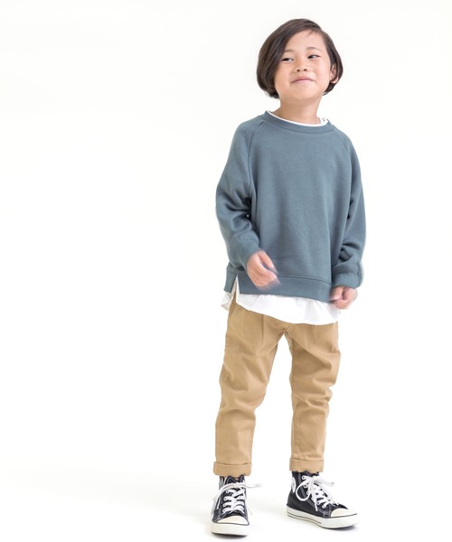 SUNDAYS SUN(サンデイズ サン)の「レイヤードトレーナー(スウェット・キッズ・チャコール/テラコッタ/キャメル/ブルー系その他・100/110/90/140/130/80/120)」の8枚目の写真