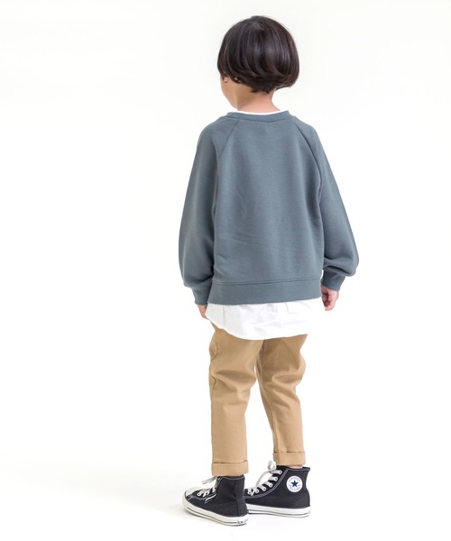 SUNDAYS SUN(サンデイズ サン)の「レイヤードトレーナー(スウェット・キッズ・チャコール/テラコッタ/キャメル/ブルー系その他・100/110/90/140/130/80/120)」の9枚目の写真